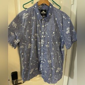 Corona Blue Patterned Button Down Shirt